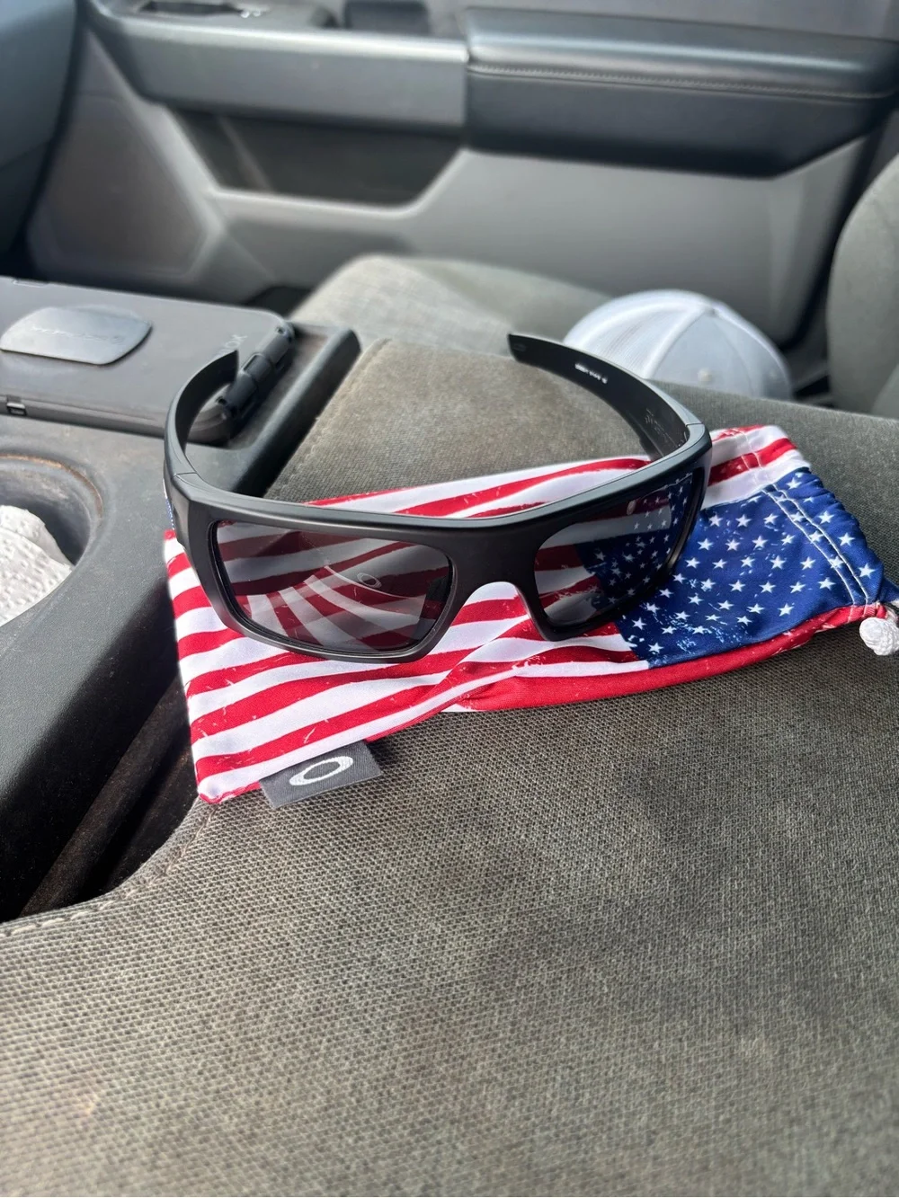 Oakley Black Wraparound Sunglasses with Dark Lenses